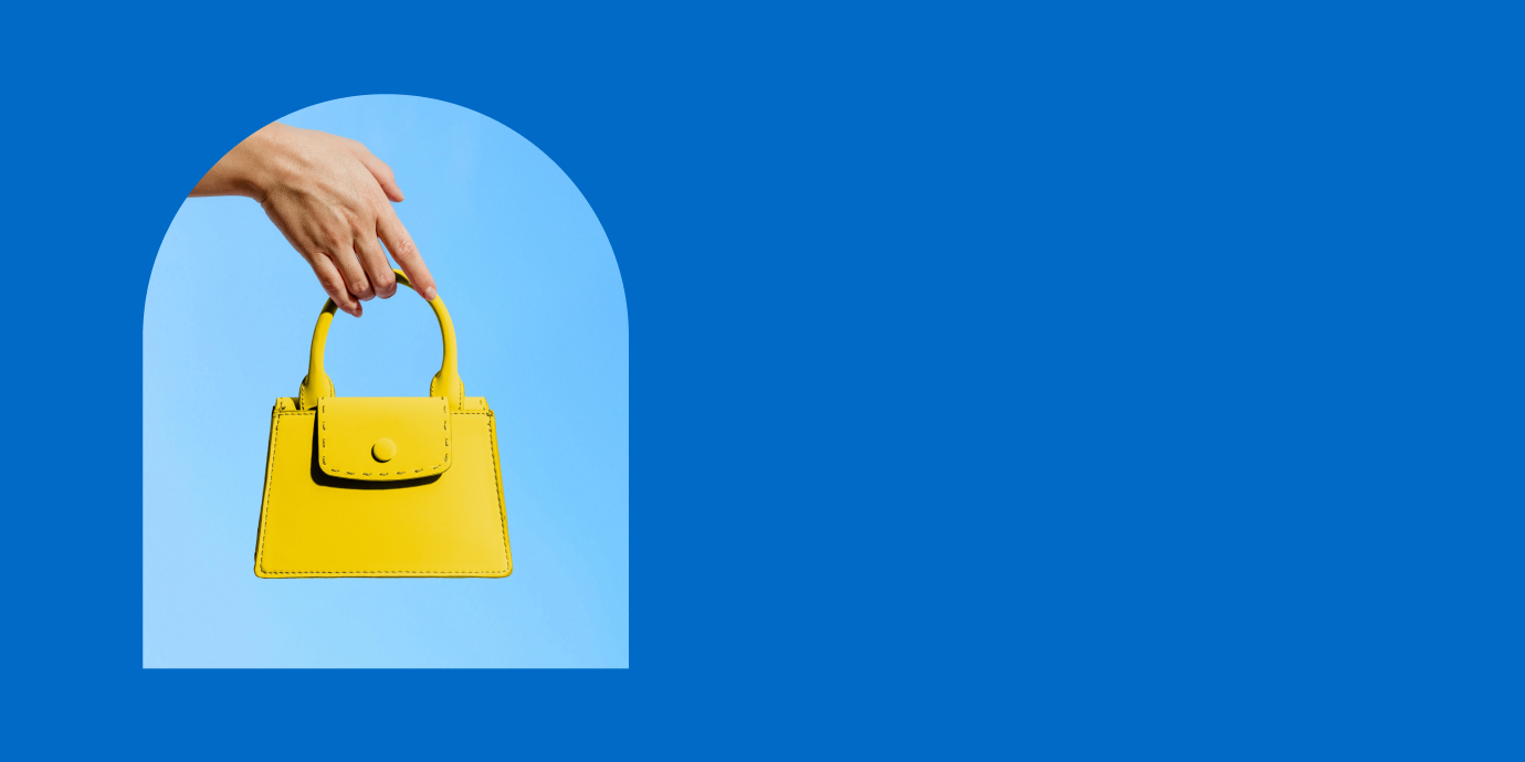 A yellow handbag